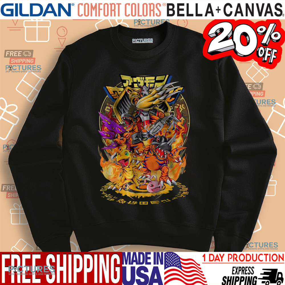 Agumon Greymon Digimon Anime Vintage Shirt