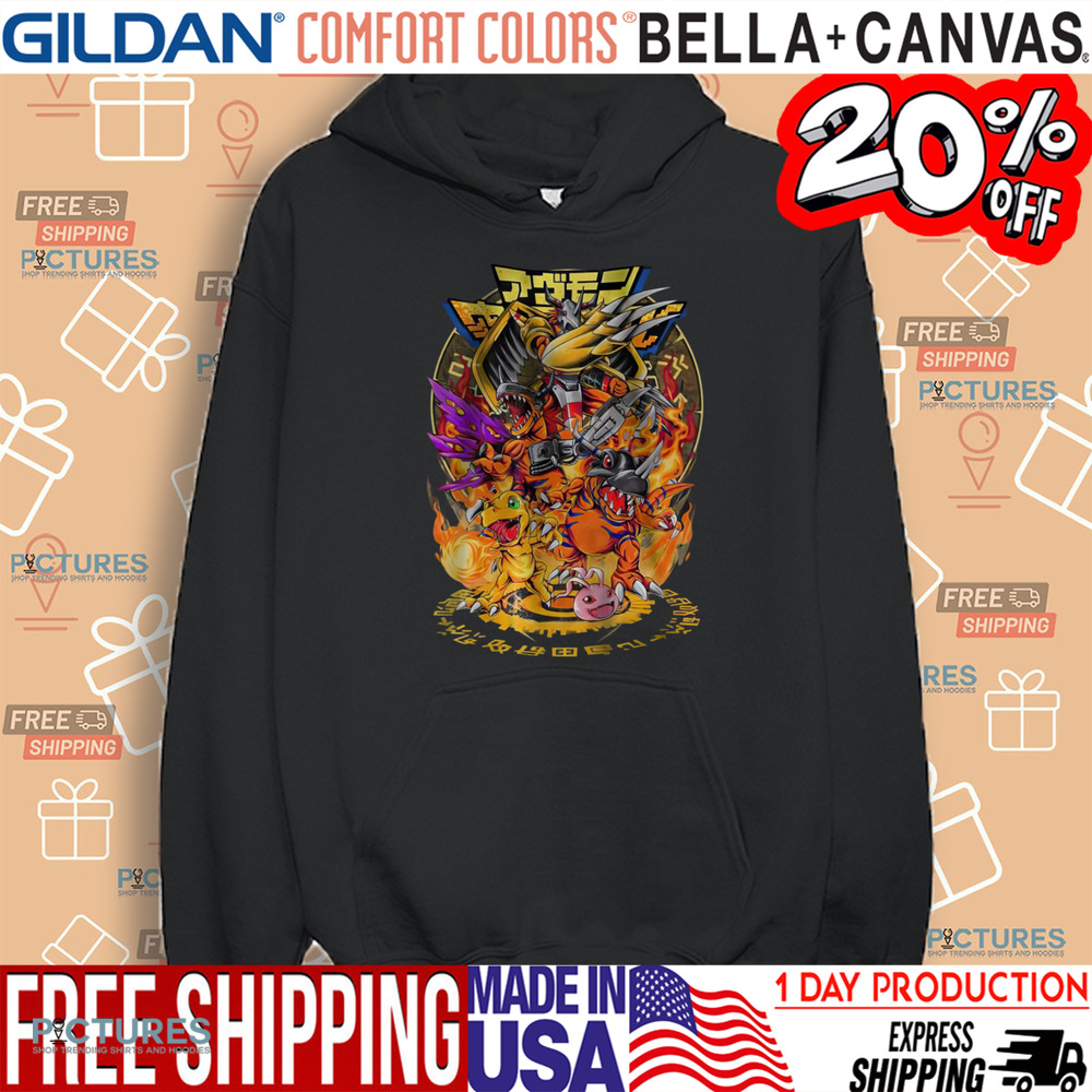 Agumon Greymon Digimon Anime Vintage Shirt