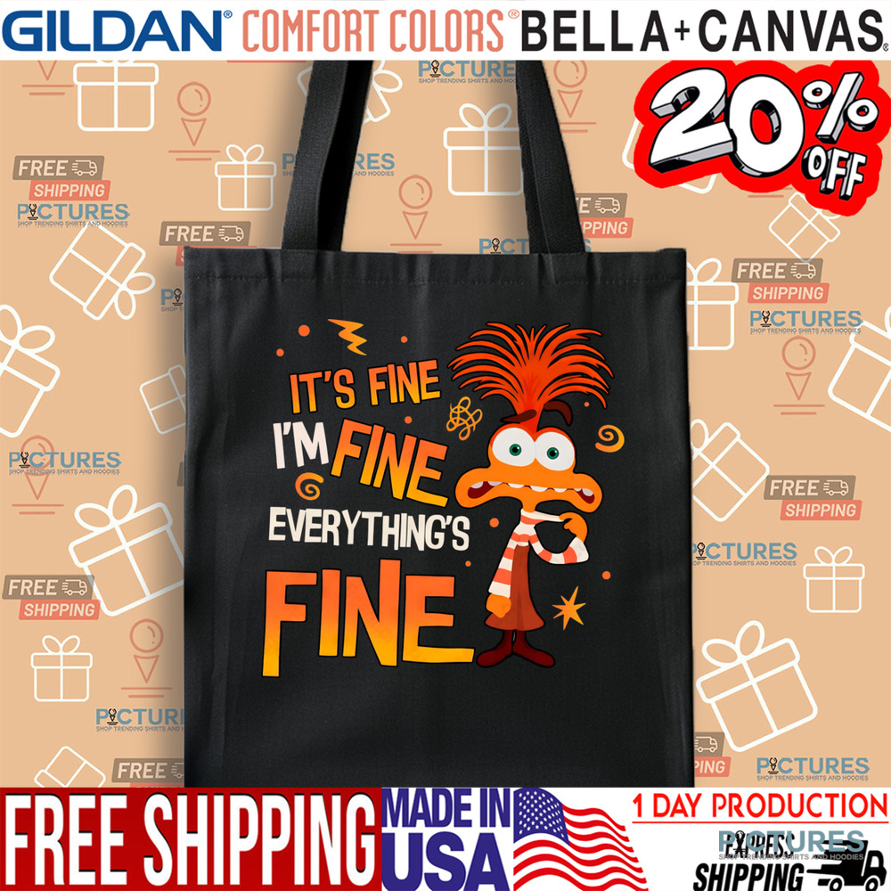 Anxiety Inside Out It's Fine I'm Fine Everything's Fine Vintage Shirt