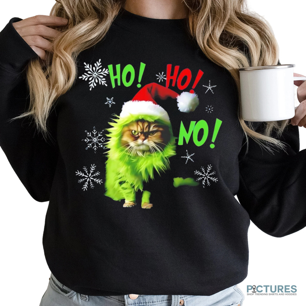 Bad cat ho ho no Christmas shirt