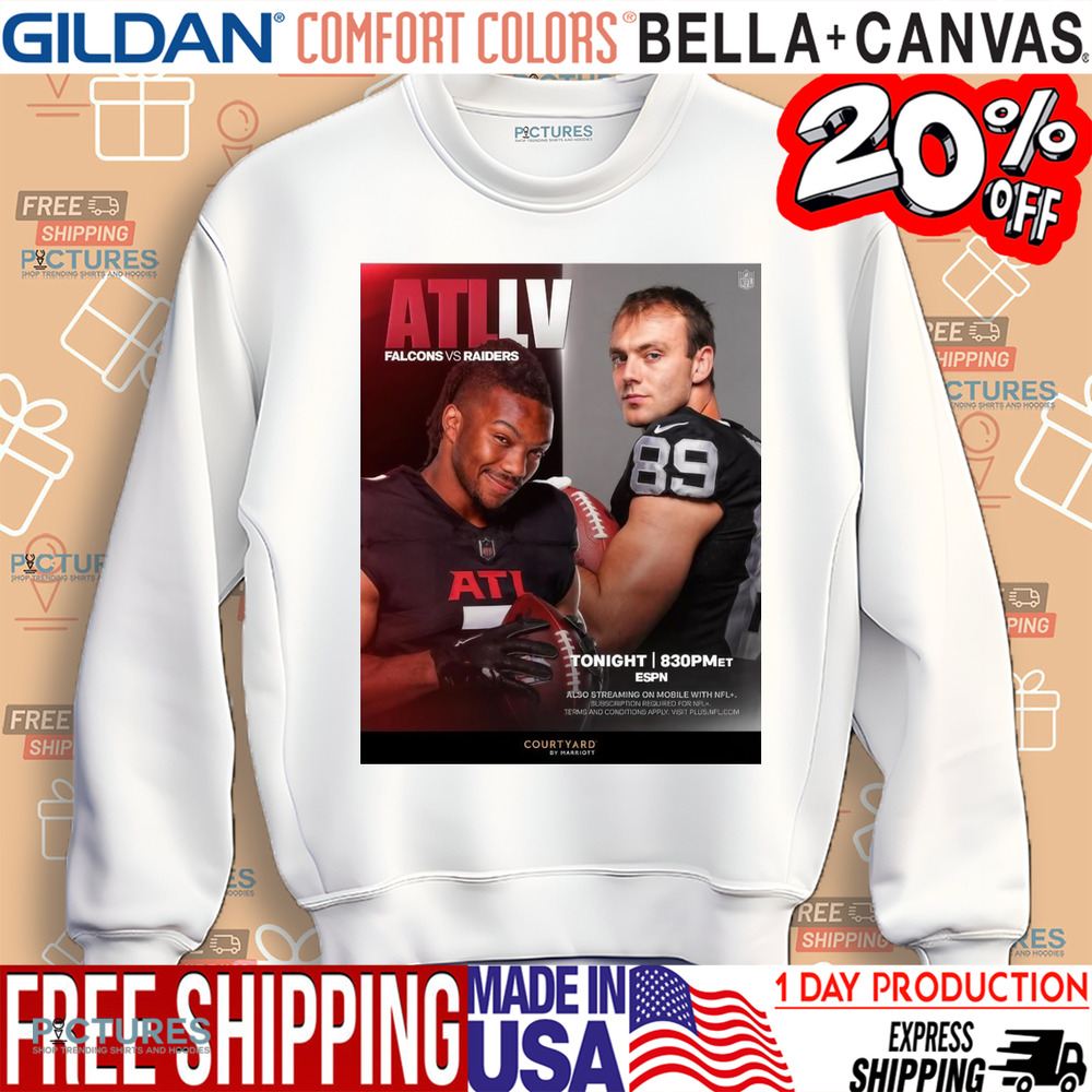 Bijan Robinson Atlanta Falcons vs. Brock Bowers Las Vegas Raiders on MNF Poster Shirt