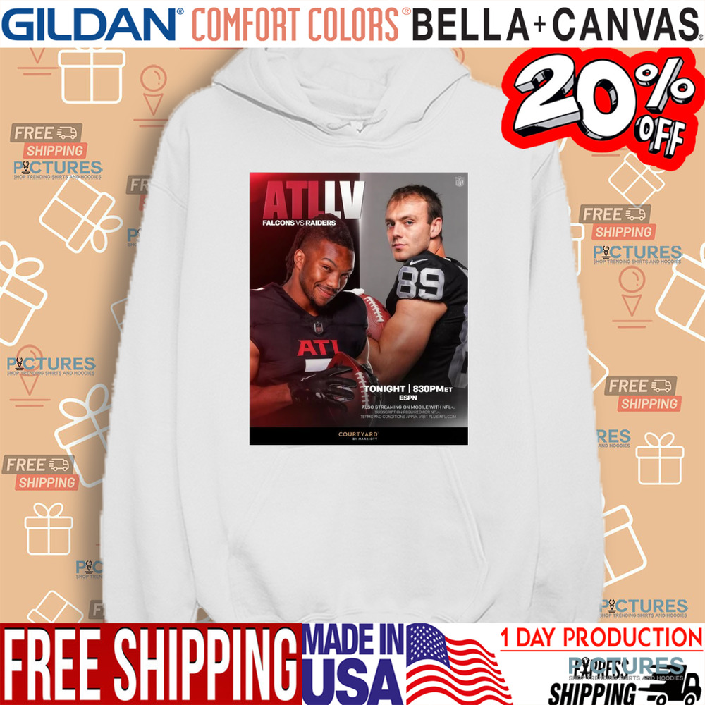 Bijan Robinson Atlanta Falcons vs. Brock Bowers Las Vegas Raiders on MNF Poster Shirt
