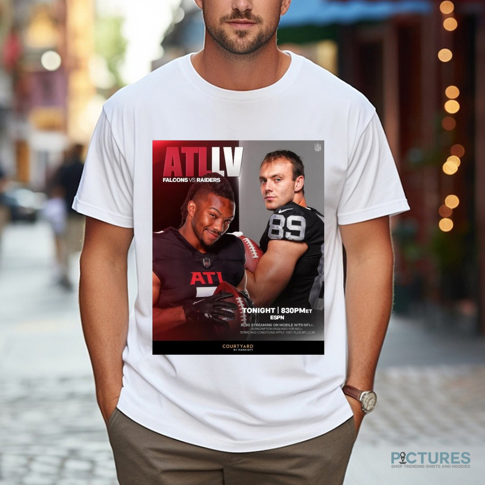 Bijan Robinson Atlanta Falcons vs. Brock Bowers Las Vegas Raiders on MNF Poster Shirt