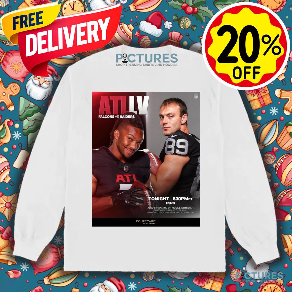 Bijan Robinson Atlanta Falcons vs. Brock Bowers Las Vegas Raiders on MNF Poster Shirt