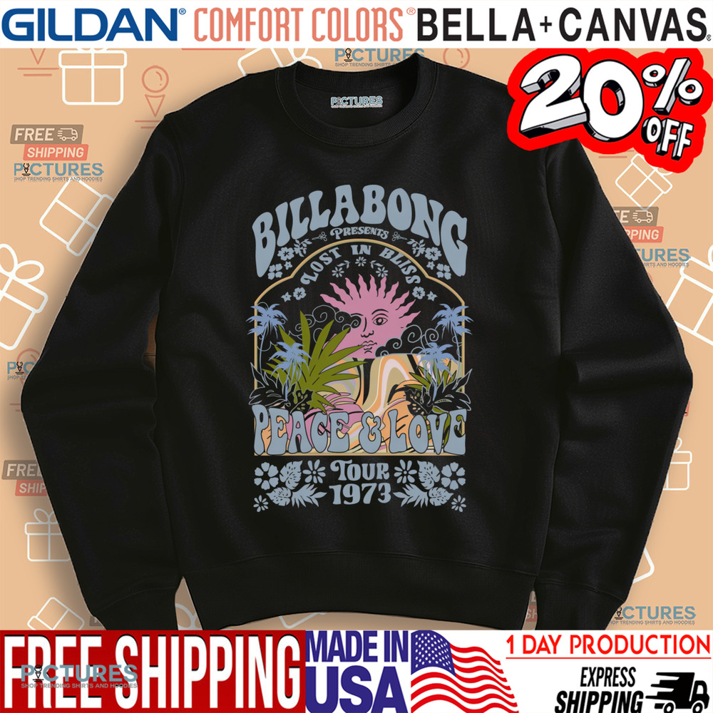 Billabong Presents Lost in Bliss Peace and Love Tour 1973 Shirt