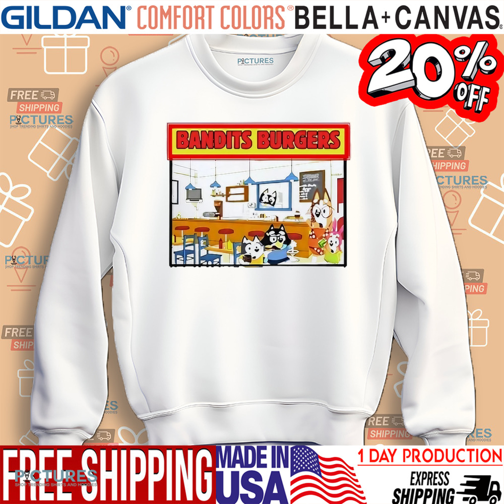 Bluey bandits burgers shirt
