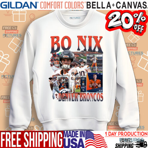Bo Nix Denver Broncos Football Vintage Bootleg Shirt