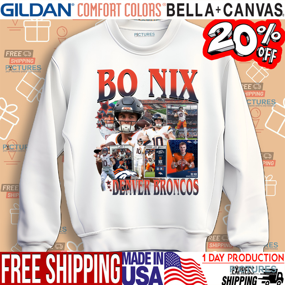 Bo Nix Denver Broncos Football Vintage Bootleg Shirt