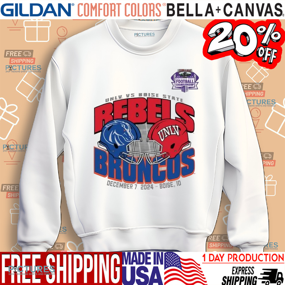 Boise State Vs UNLV 2024 Mountain West Football Championship Dueling Helmets Shirt