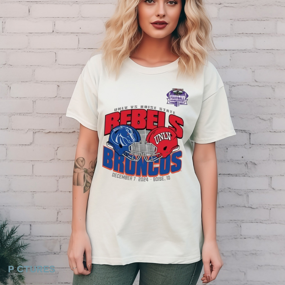 Boise State Vs UNLV 2024 Mountain West Football Championship Dueling Helmets Shirt