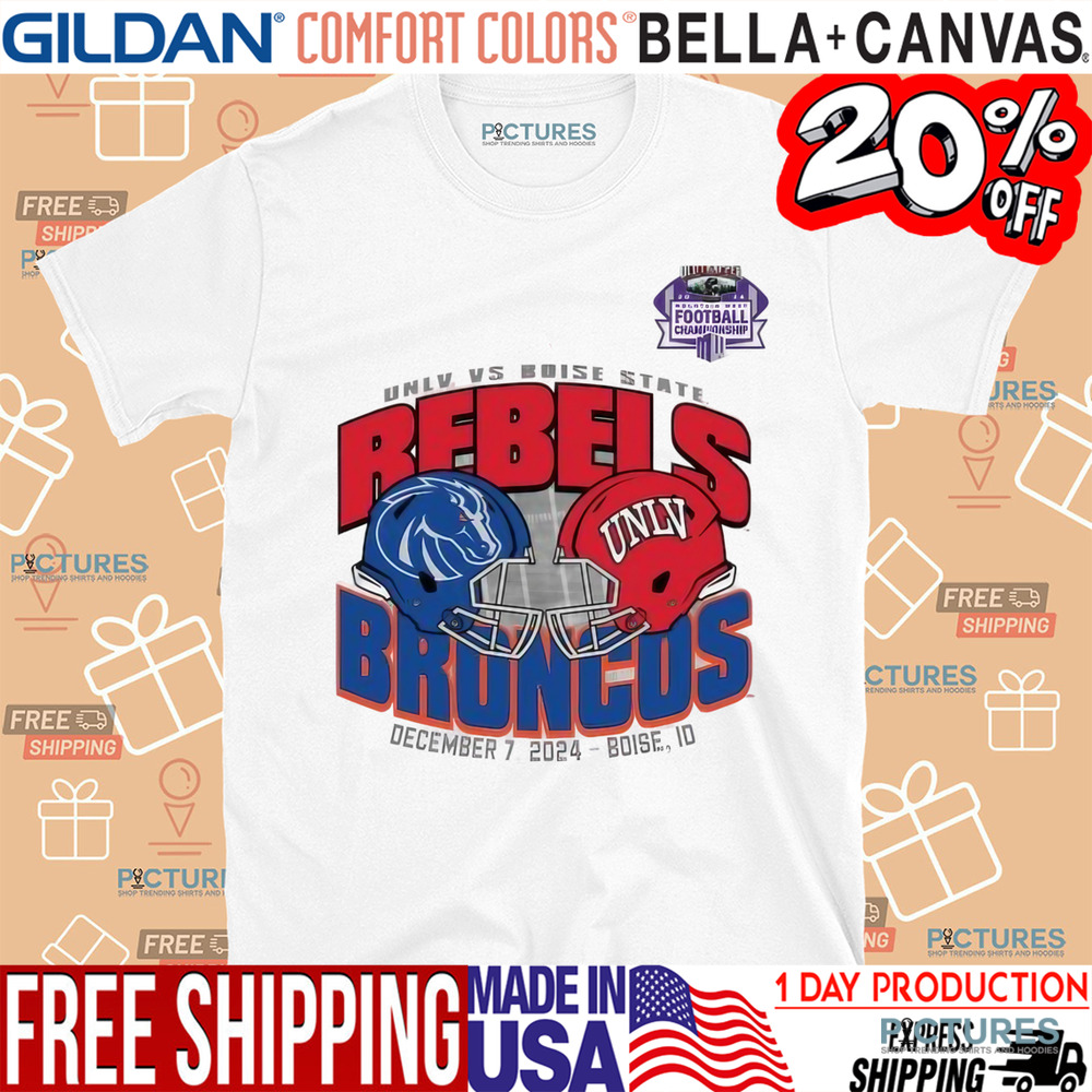 Boise State Vs UNLV 2024 Mountain West Football Championship Dueling Helmets Shirt