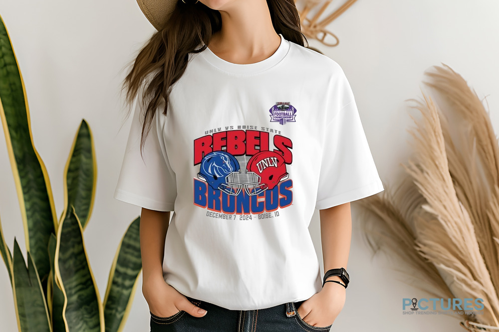 Boise State Vs UNLV 2024 Mountain West Football Championship Dueling Helmets Shirt