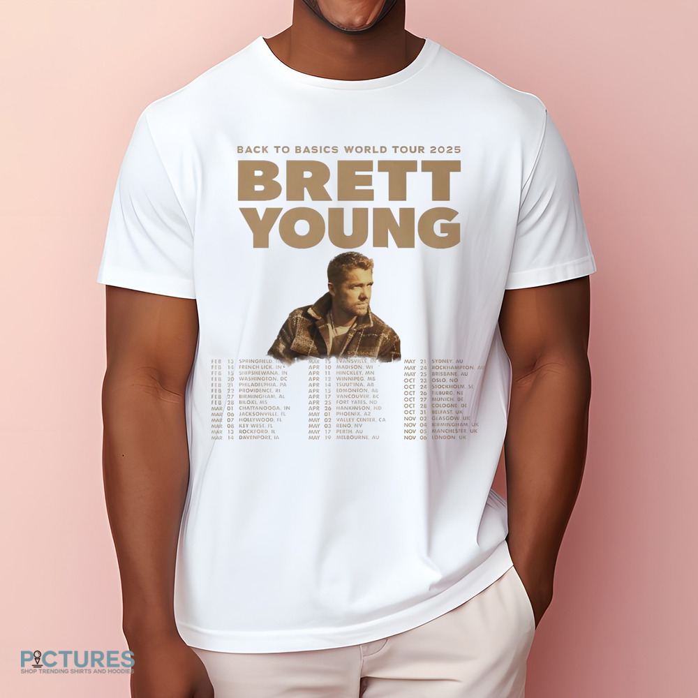 Brett Young Back to Basics World Tour 2025 Shirt Brett Young Back to Basics World Tour 2025 Shirt