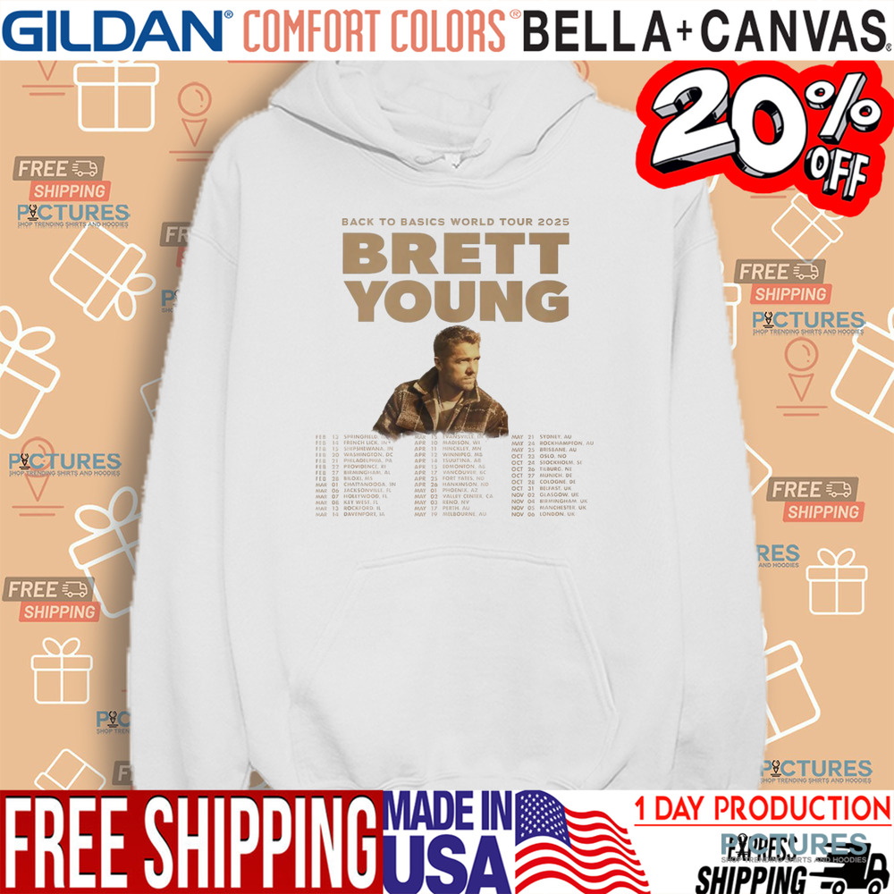 Brett Young Back to Basics World Tour 2025 Shirt Brett Young Back to Basics World Tour 2025 Shirt