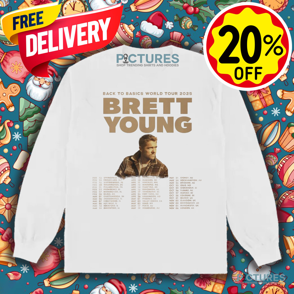 Brett Young Back to Basics World Tour 2025 Shirt Brett Young Back to Basics World Tour 2025 Shirt