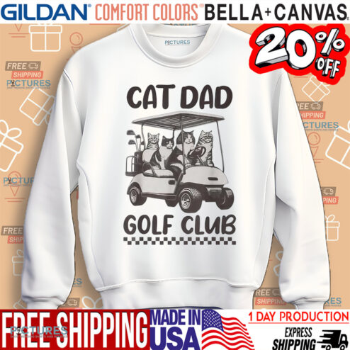 Cat Dad Golf Club Cat And Golf Lover Shirt