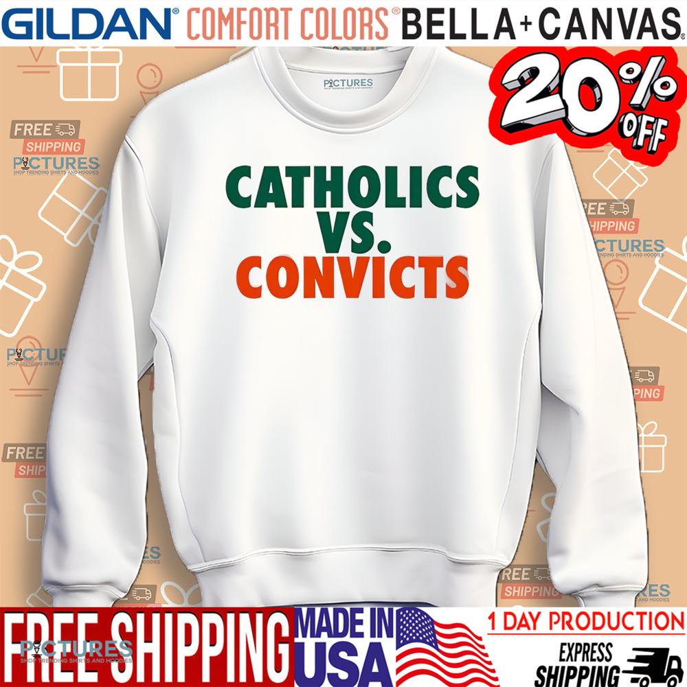 Catholics vs Convicts retro shirt