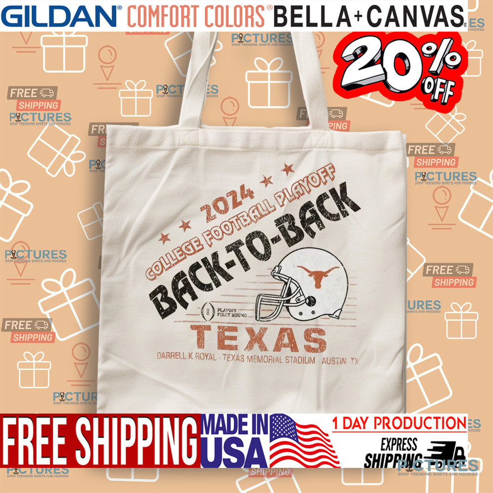 Champion Texas Longhorns 2024 College Football Playoff Back To Back Shirt