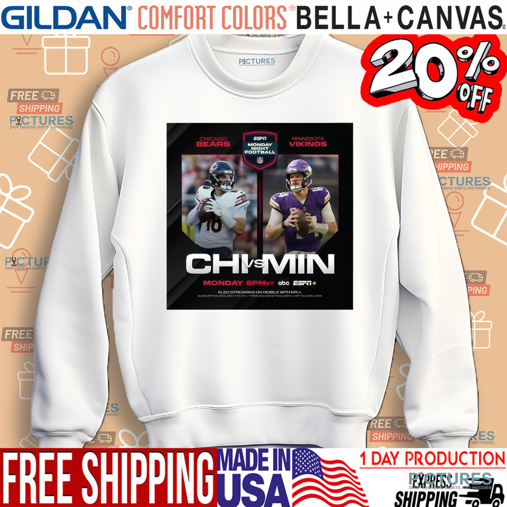 Chicago Bears vs. Minnesota Vikings Monday Night Football Two For One Special On Monday Night Poster Shirt