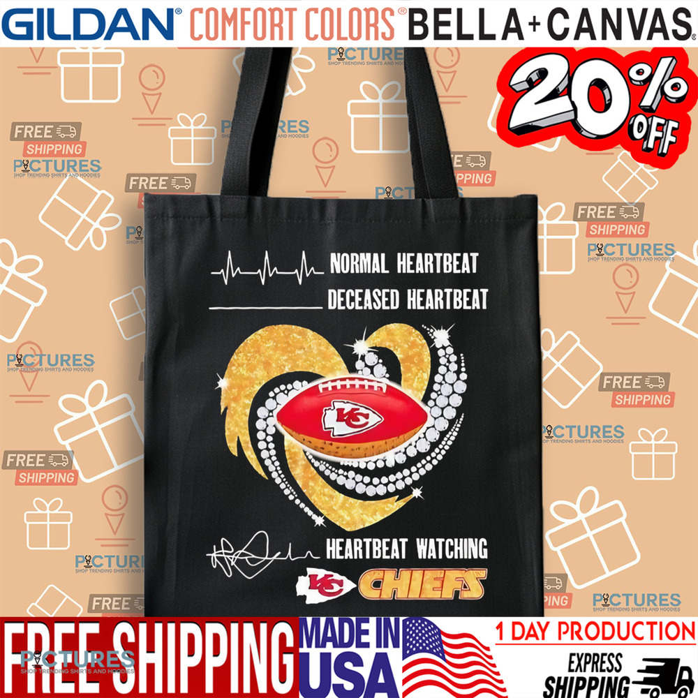 Chiefs Diamond Heart Normal heartbeat deceased heartbeat and heartbeat watching Chiefs shirt