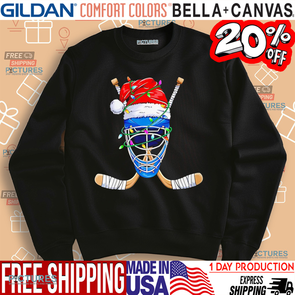 Christmas Hockey Player Graphic shirt