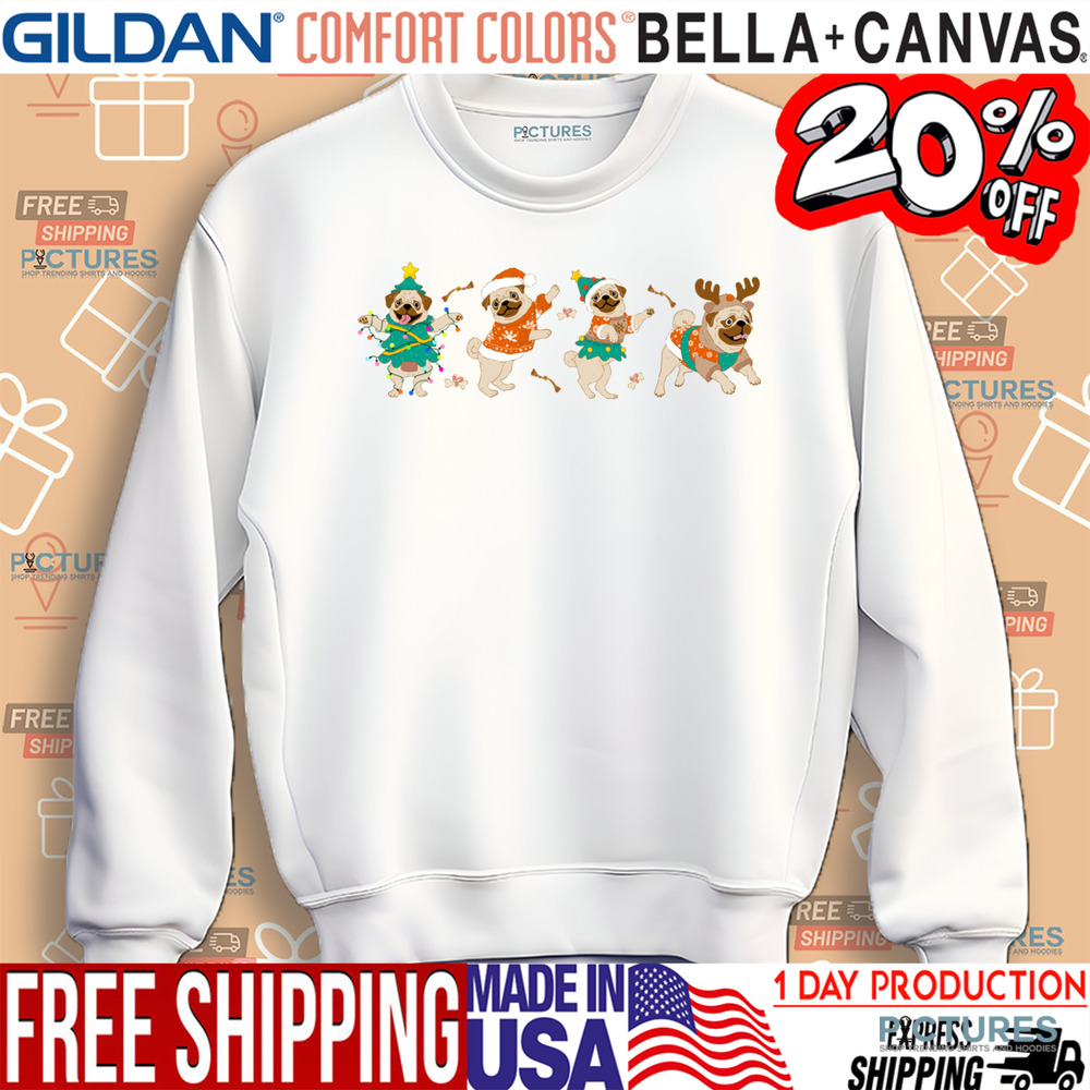 Christmas Pug Vintage Shirt