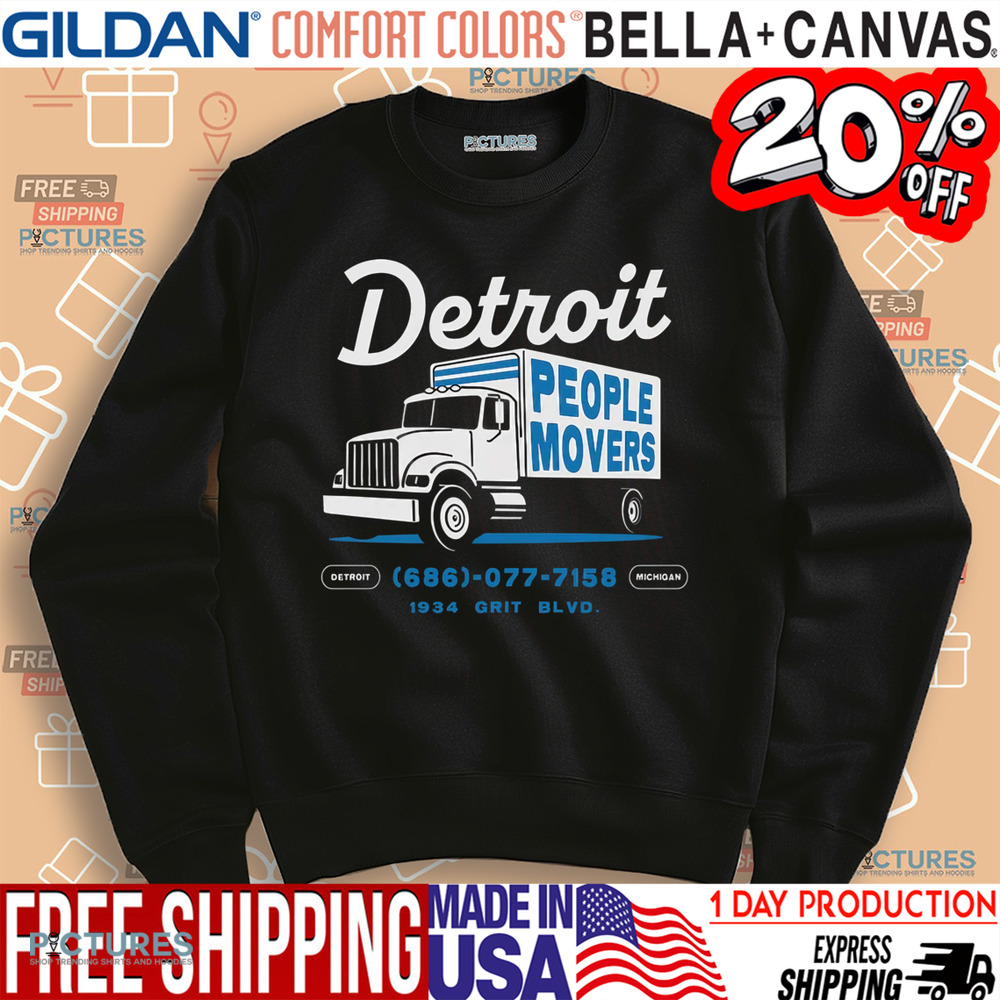 Detroit People Movers 686 077 7158 1934 Grit Blvd Shirt