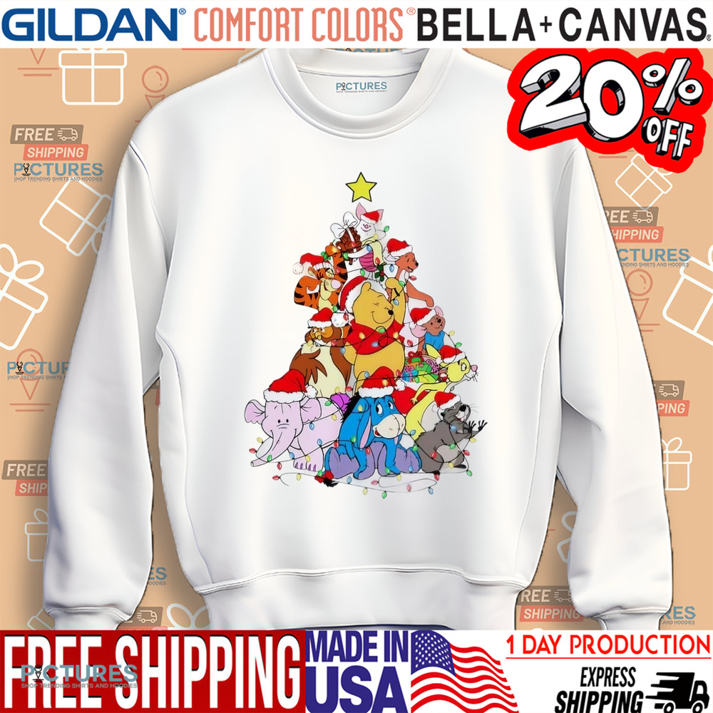 Disney characters Christmas tree shirt