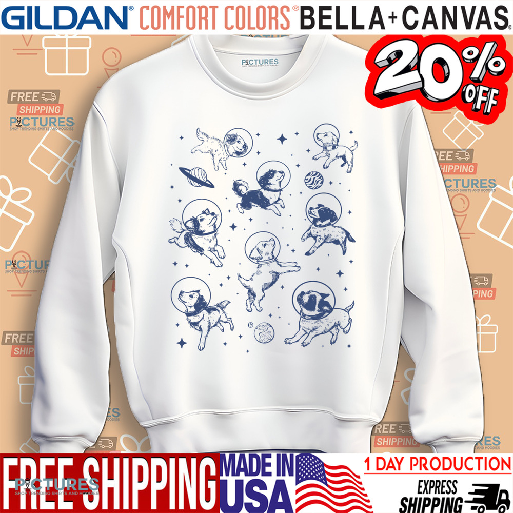 Dogs In Space Retro Shirt