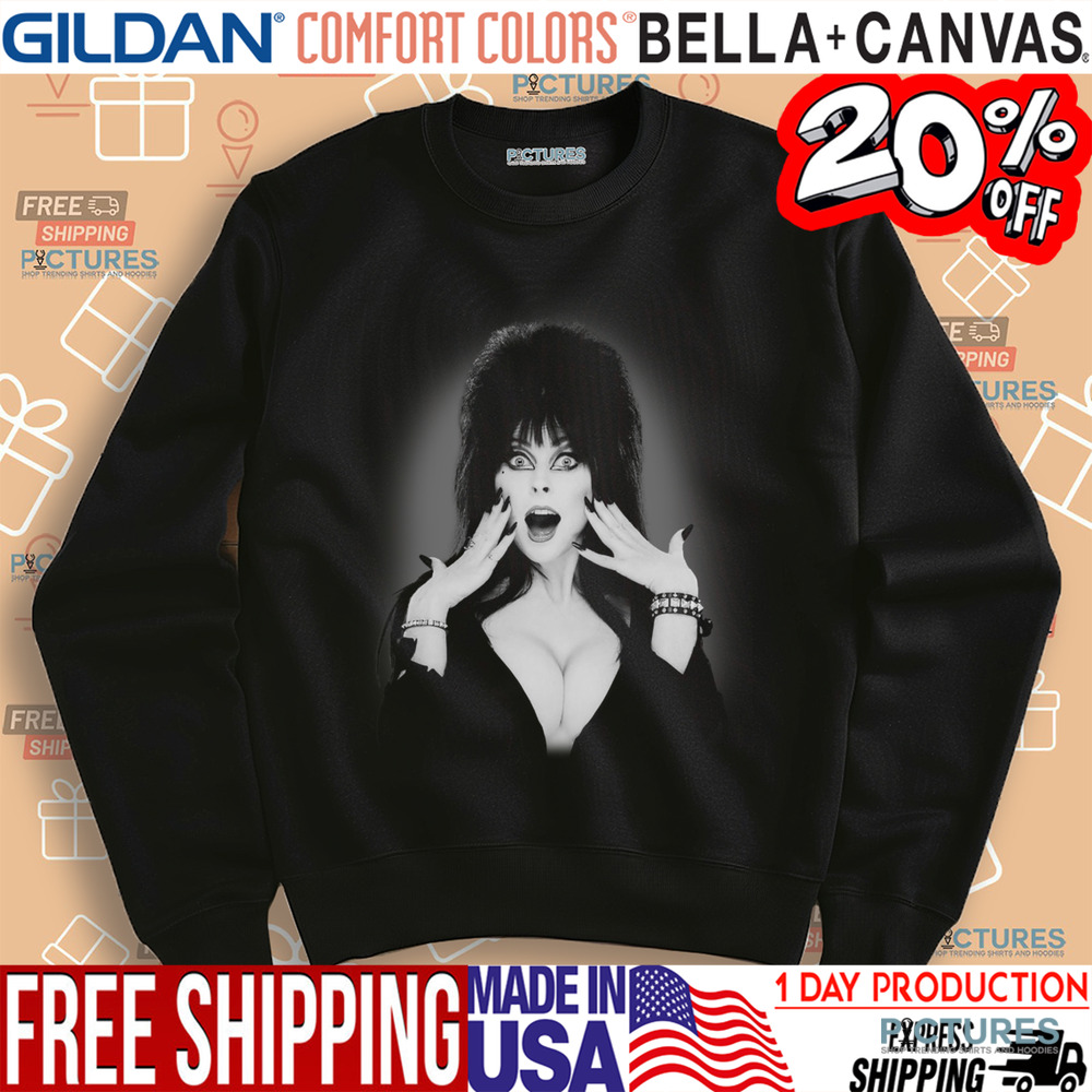 Elvira 1980s Vampire Witch Scream shirt
