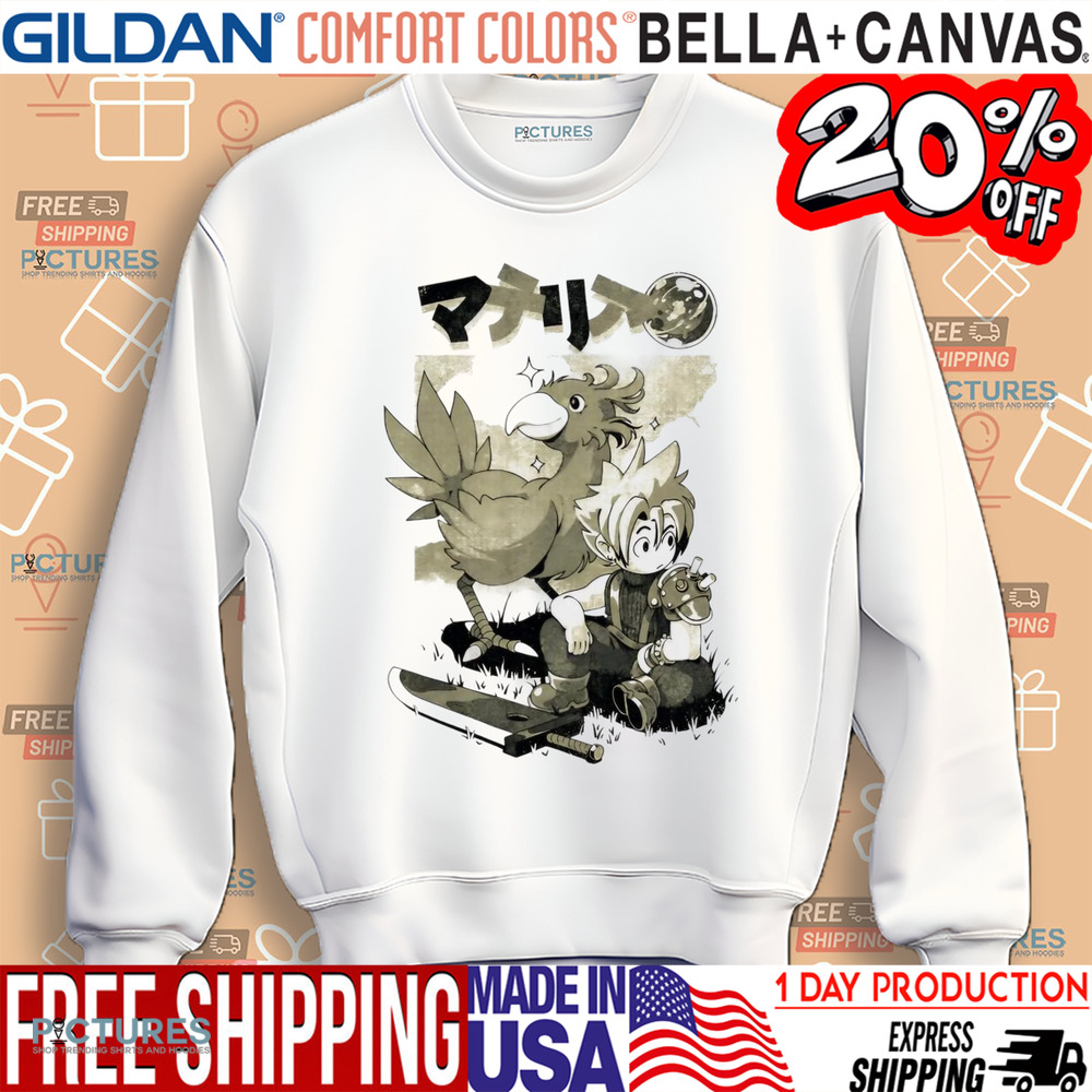 Final Fantasy Cloud Strife and a Chocobo Materia Tale shirt