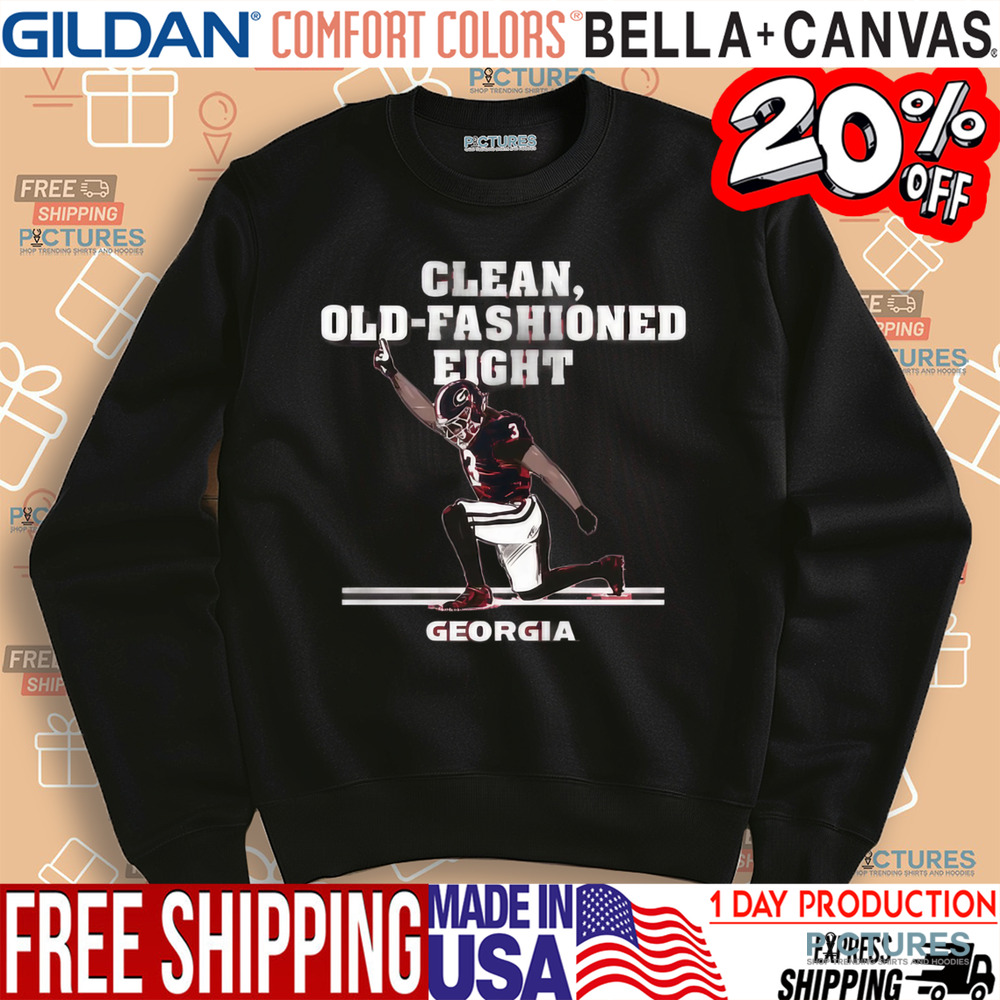 Georgia Football Nate Frazier Clean Old-Fashioned Eight Shirt