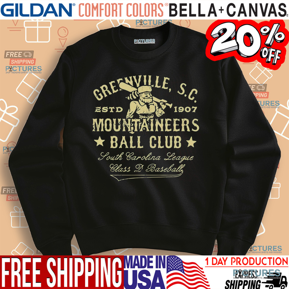 Greenville Mountaineers South Carolina Vintage Defunct Baseball Teams shirt