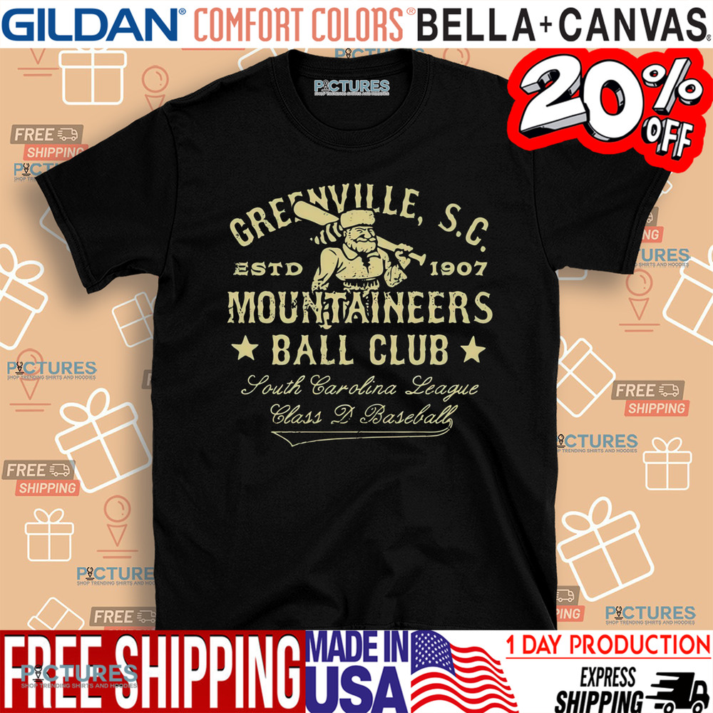 Greenville Mountaineers South Carolina Vintage Defunct Baseball Teams shirt