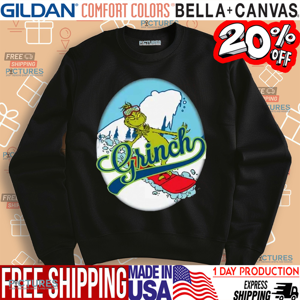 Grinch Snowboard Christmas Shirt