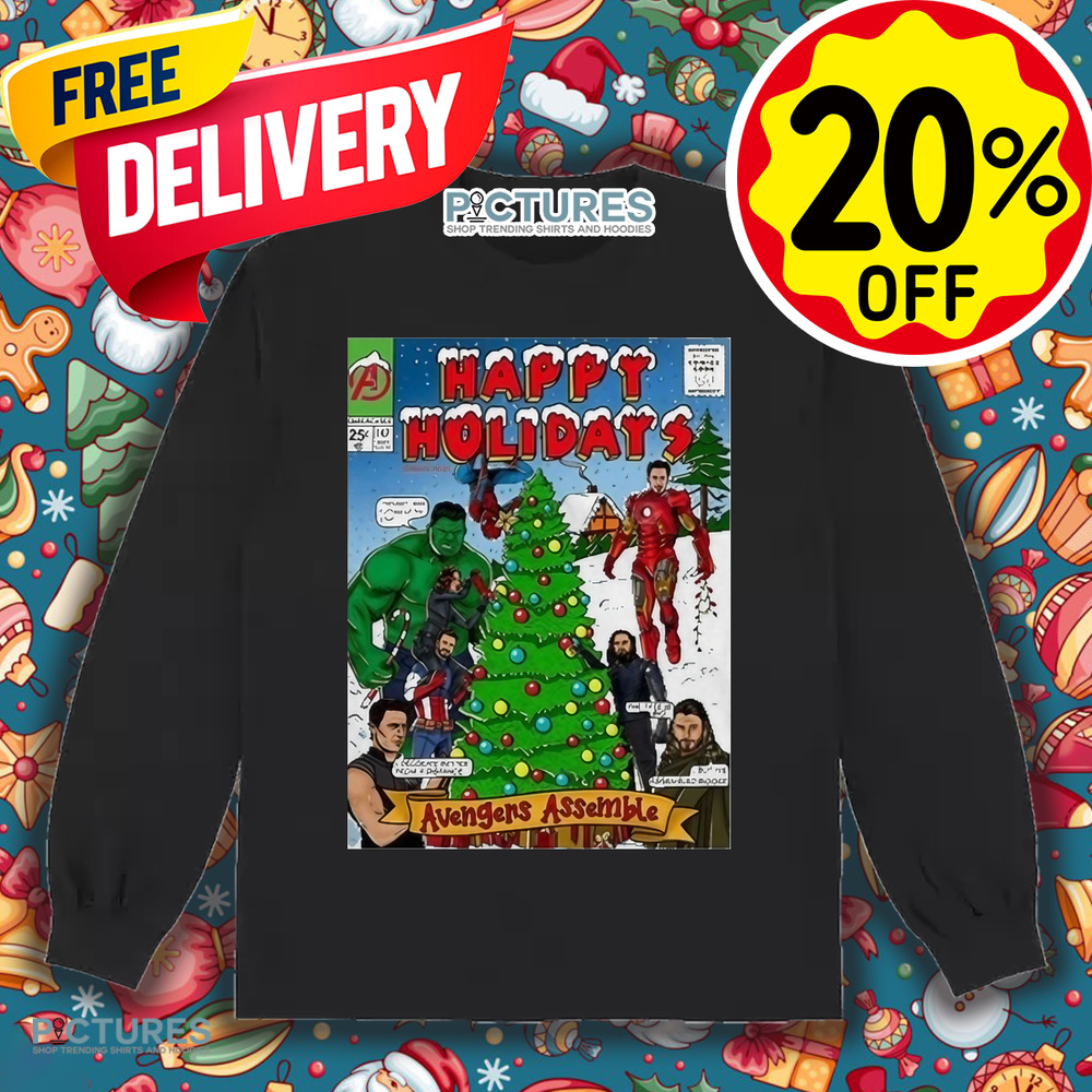 Happy Holidays Avengers Assemblе Shirt Happy Holidays Avengers Assemblе Shirt