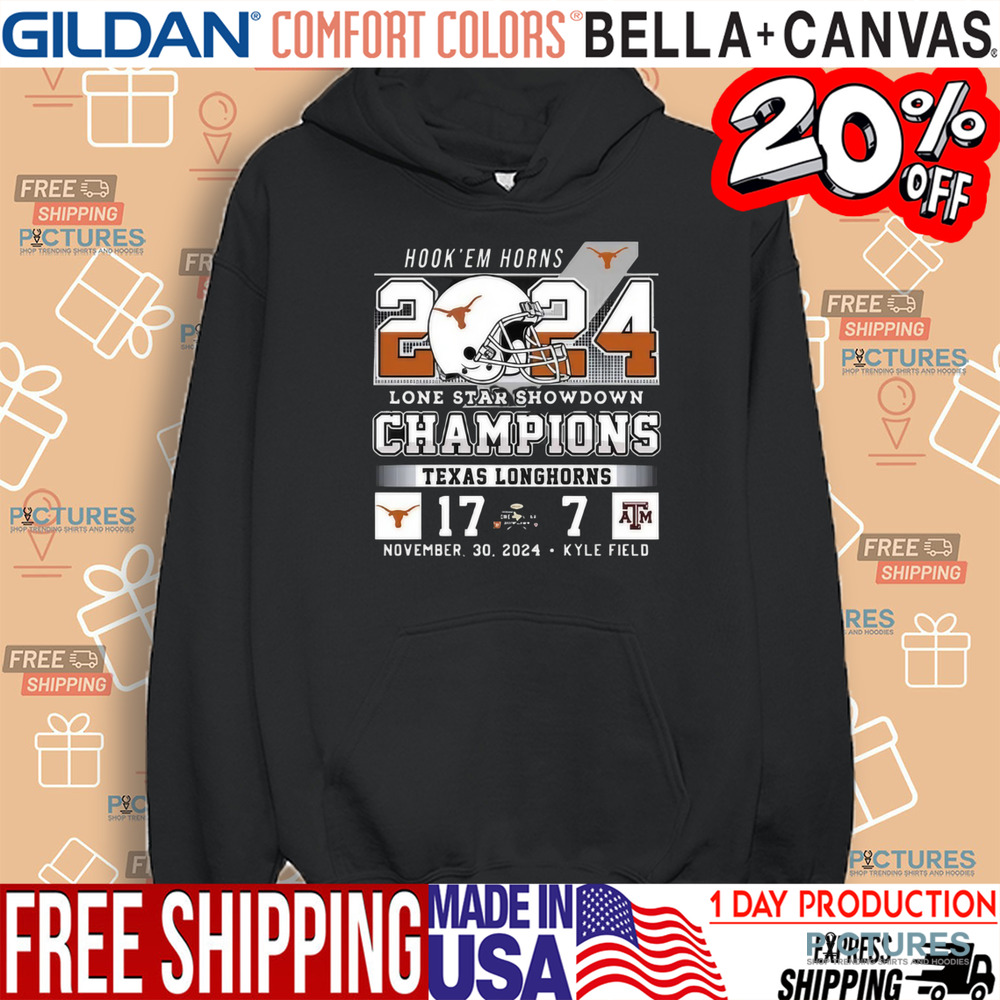 Hook 'em Horns Texas Longhorns beat Texas AM lone star showdown champions 2024 shirt