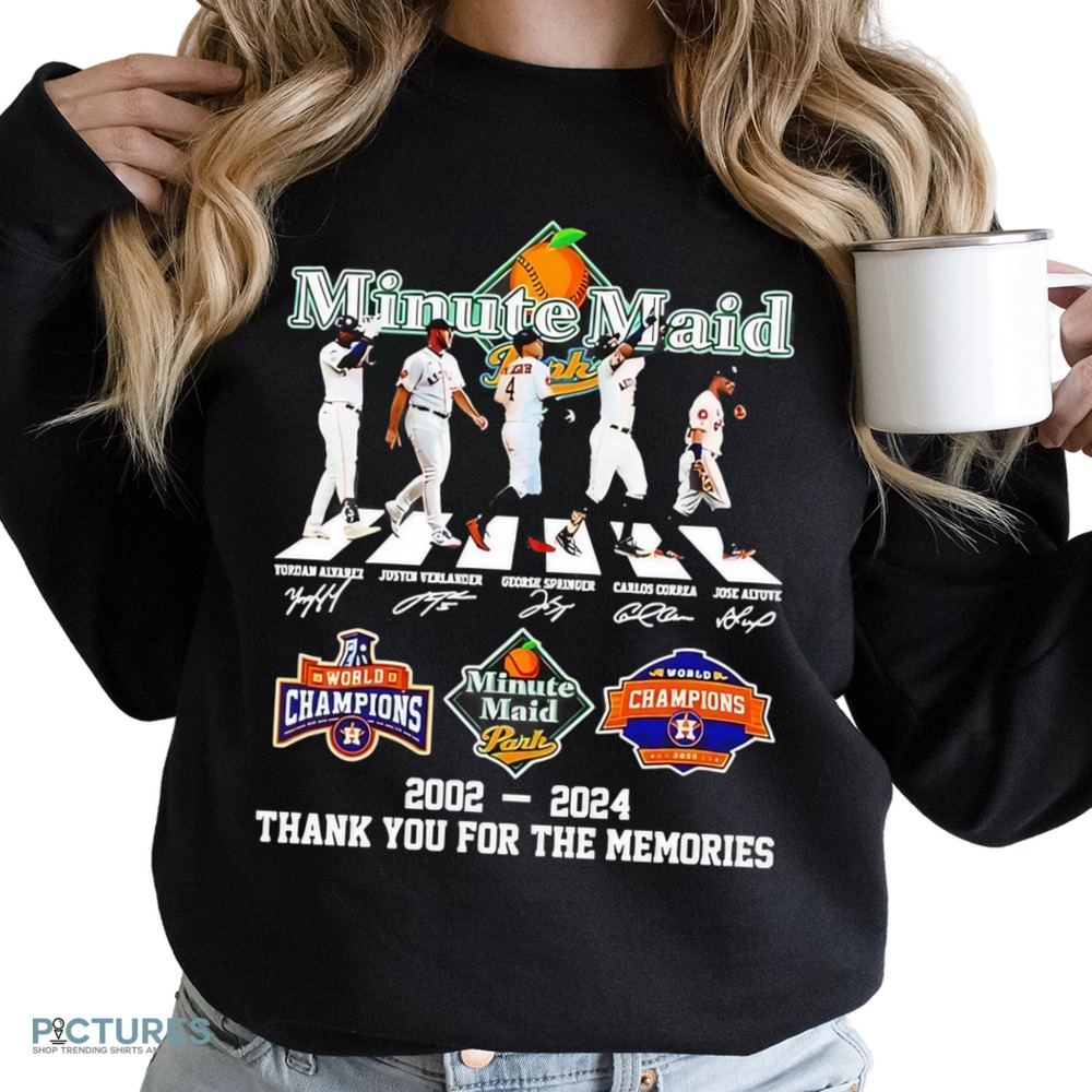 Houston Astros Minute Maid Abbey Road 2002 2024 thank you for the memories shirt