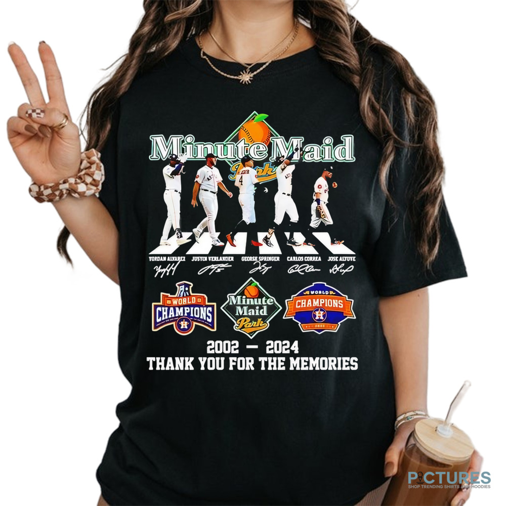 Houston Astros Minute Maid Abbey Road 2002 2024 thank you for the memories shirt