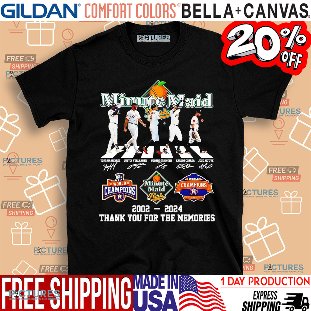 Houston Astros Minute Maid Abbey Road 2002 2024 thank you for the memories shirt