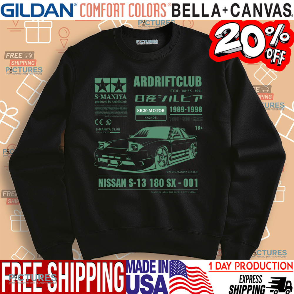 IS-Manila Ar Drift Club SR20 Motor Nissan S13 180 SX-001 Shirt
