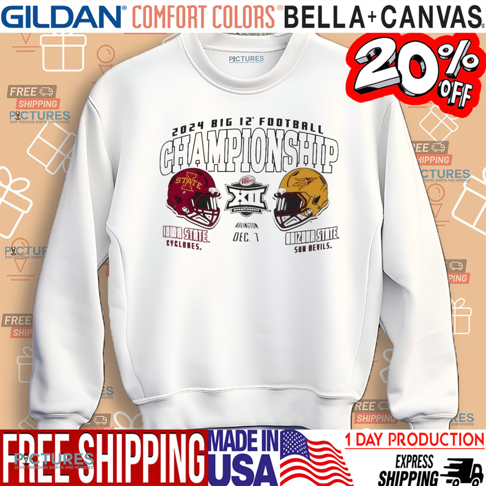 Iowa State Cyclones vs. Arizona State 2024 Big 12 Football Championship Dueling Matchup Shirt