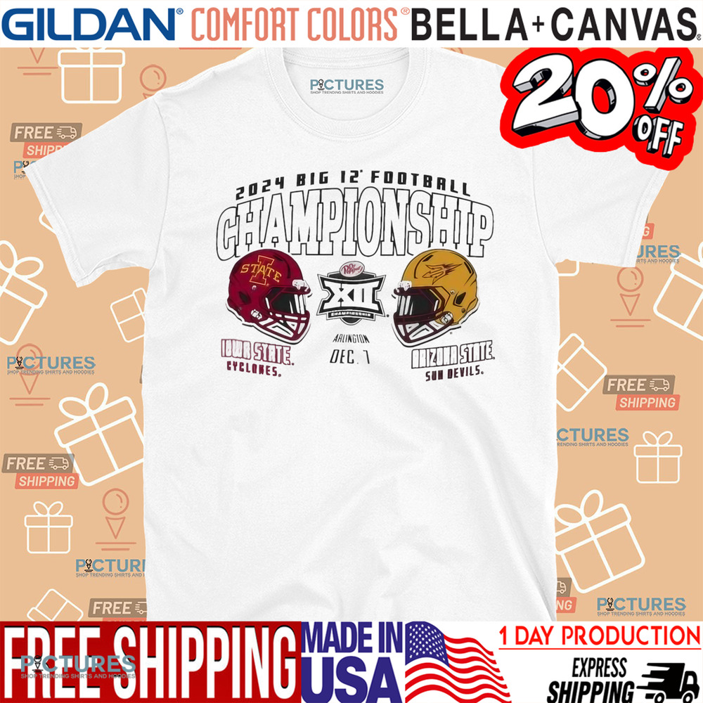 Iowa State Cyclones vs. Arizona State 2024 Big 12 Football Championship Dueling Matchup Shirt