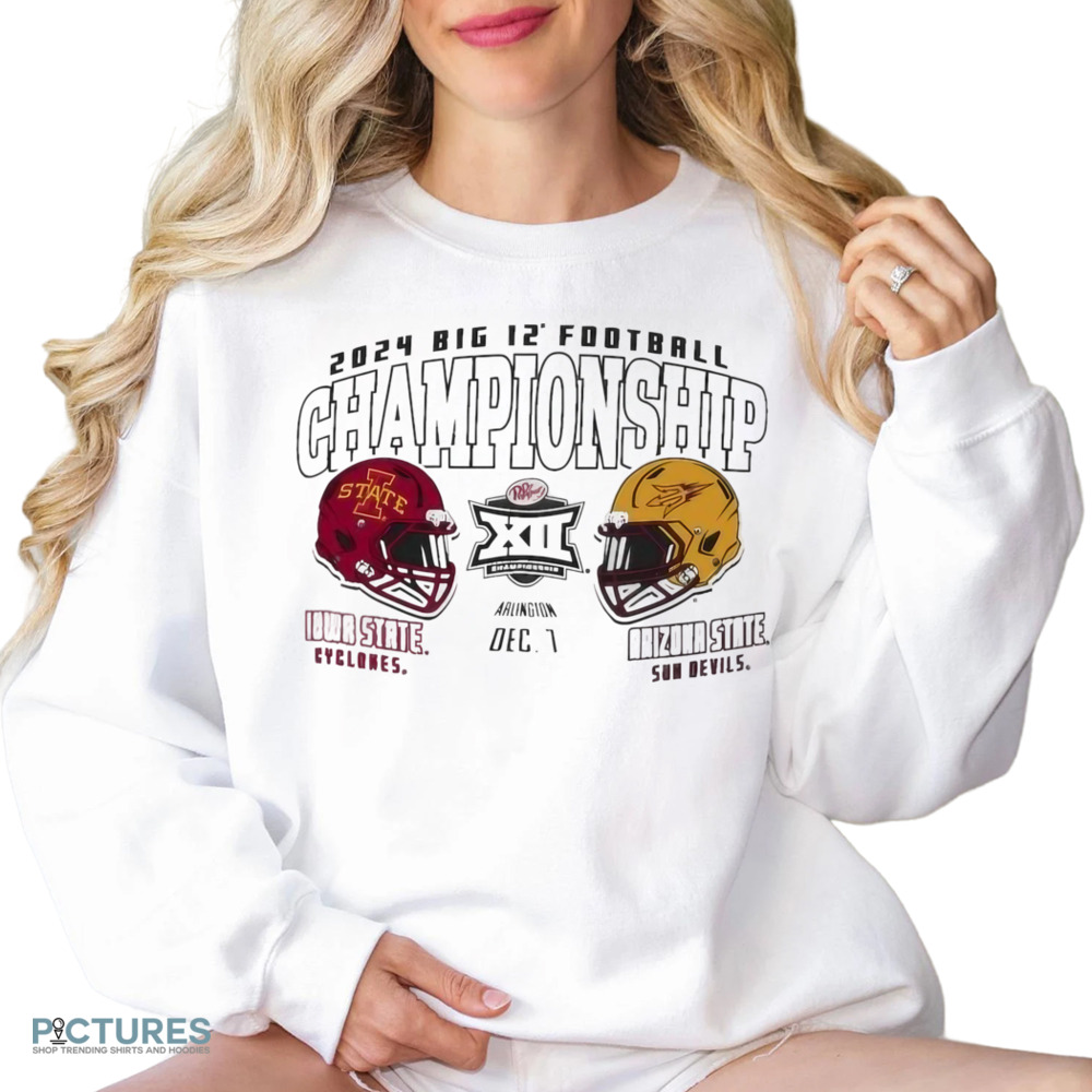 Iowa State Cyclones vs. Arizona State 2024 Big 12 Football Championship Dueling Matchup Shirt
