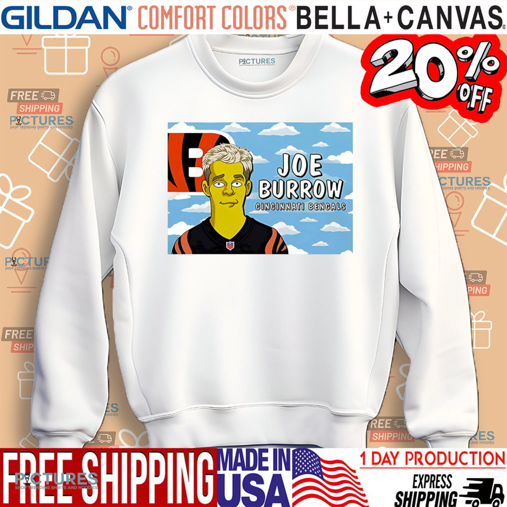 Joe Burrow Cincinnati Bengals The Simpsons Simpsons Characters Shirt