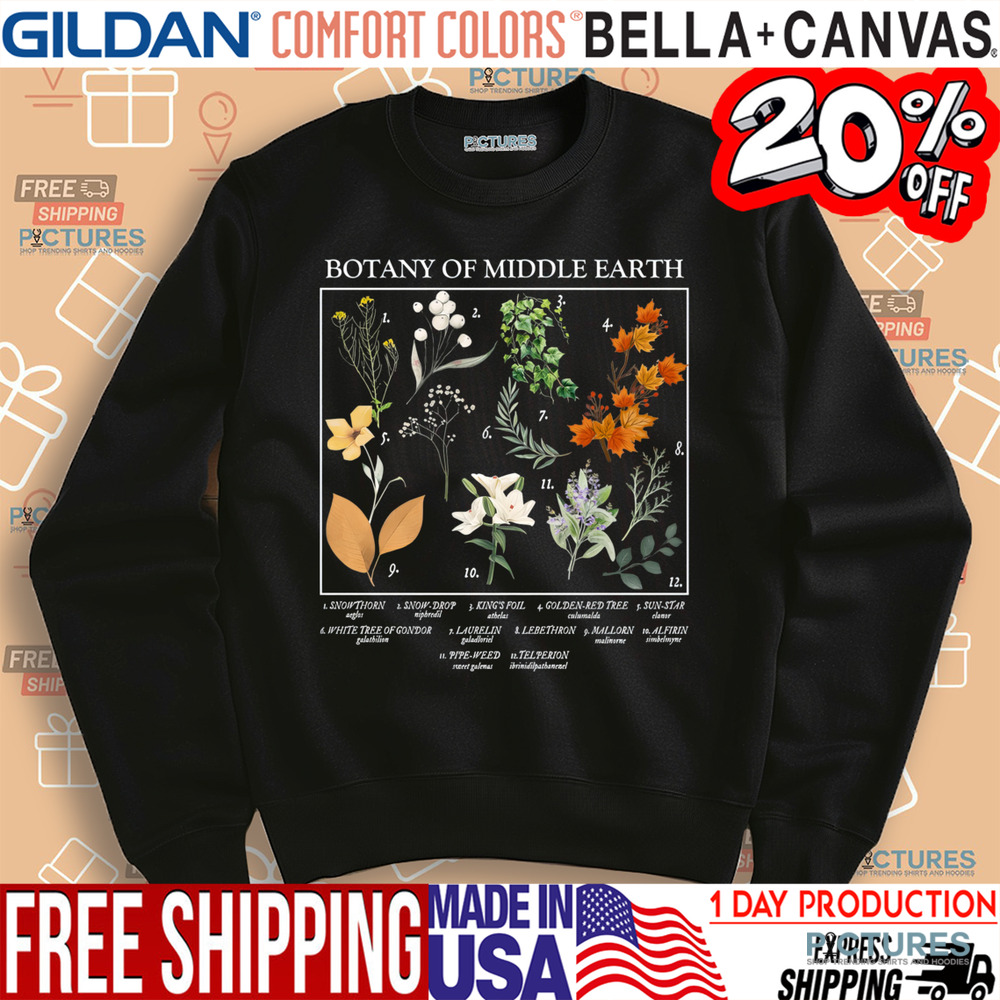 Lord Of The Rings Botany Of Middle Earth Flowers Shirt