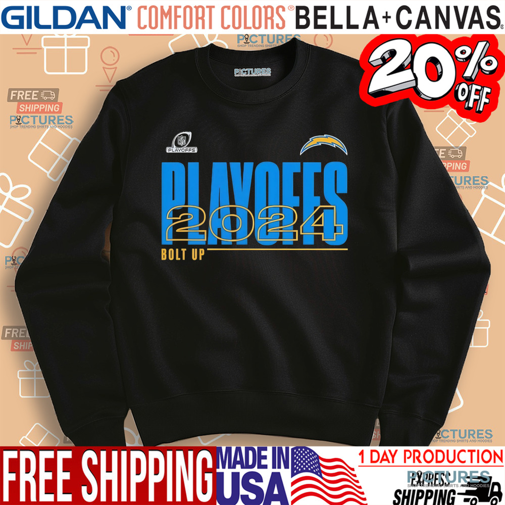 Los Angeles Chargers 2024 NFL Playoffs bolt up shirt