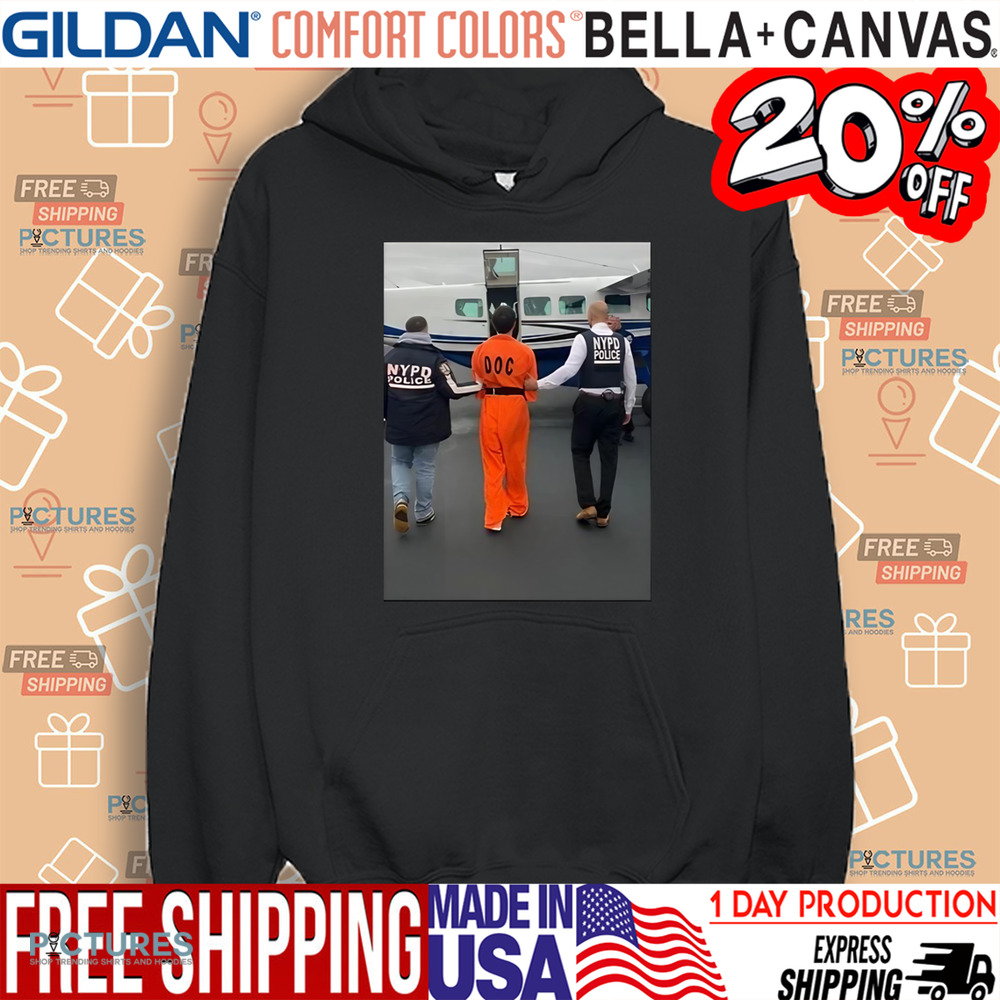 Luigi Mangioni Is Escorted From An Nypd Helicopter In New York City Shirt