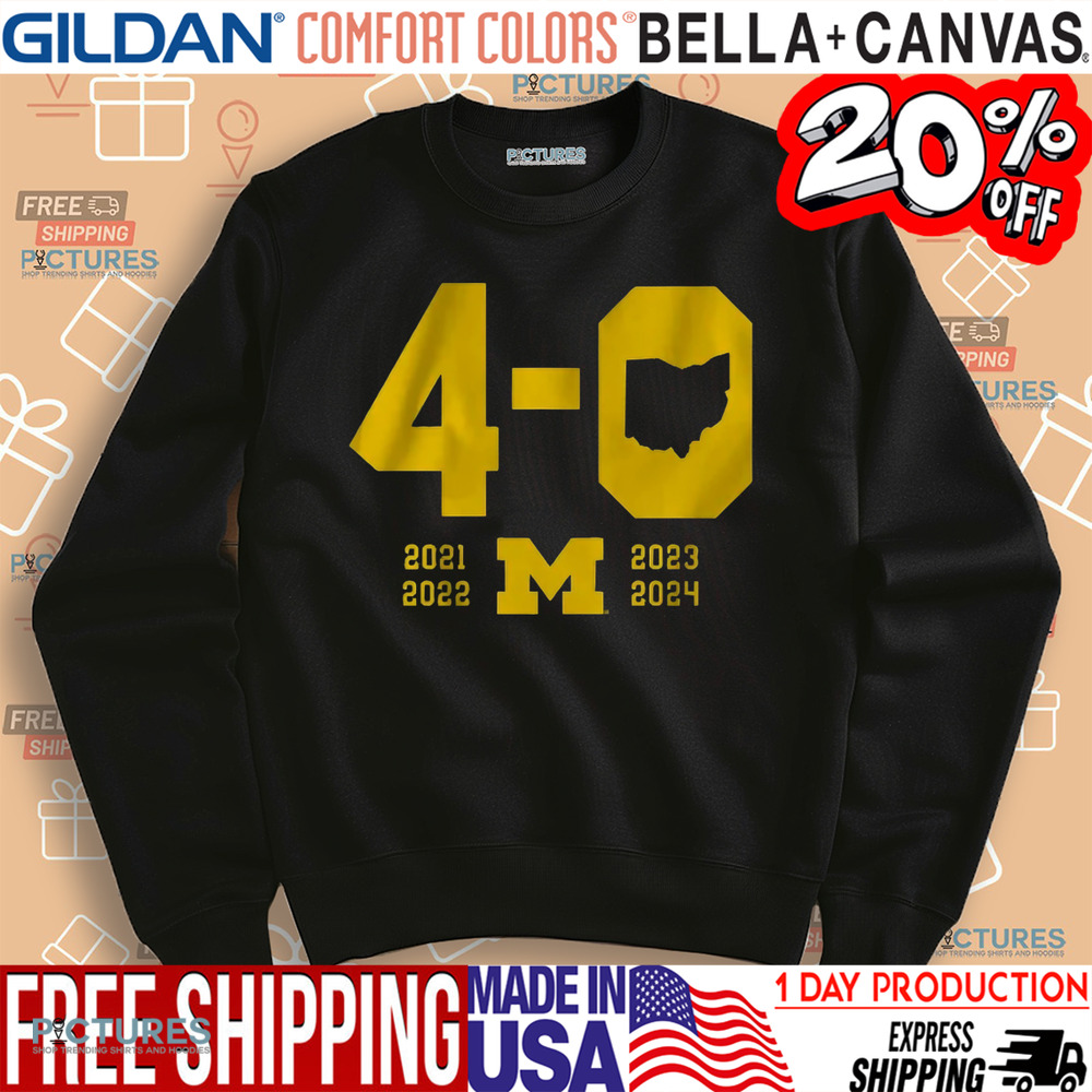Michigan Football 4-0 In The Game Shirt