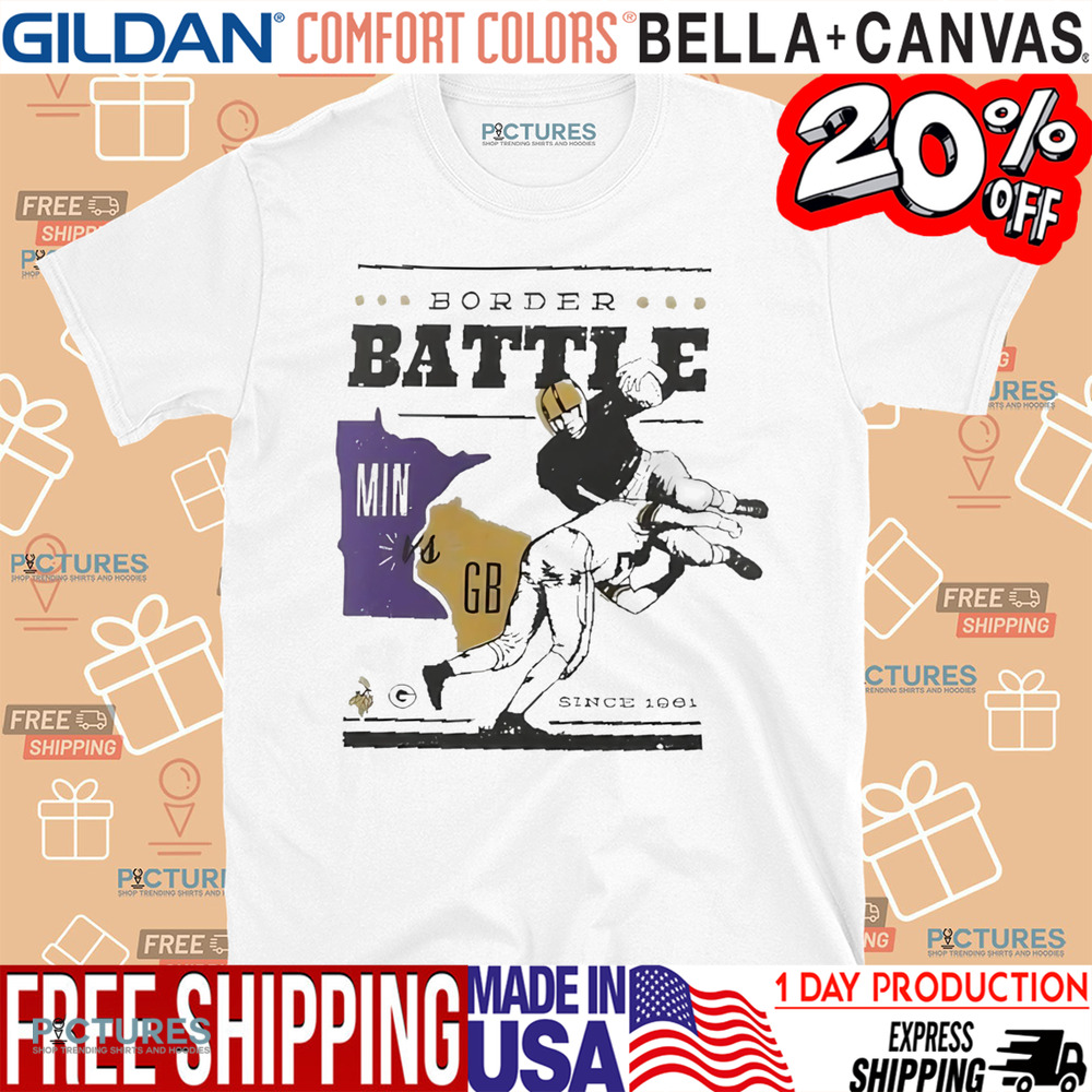 Minnesota Vikings Vs Green Bay Packers Battle Border NFL Season Shirt Minnesota Vikings Vs Green Bay Packers Battle Border NFL Season Shirt